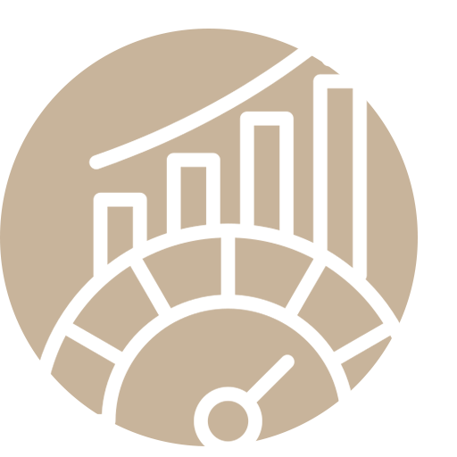 KPI and financial strategy icon